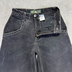 Vintage 90s JNCO Jeans Size 10 Youth Black Wolfgang Mad Scientist Wide Leg Skate